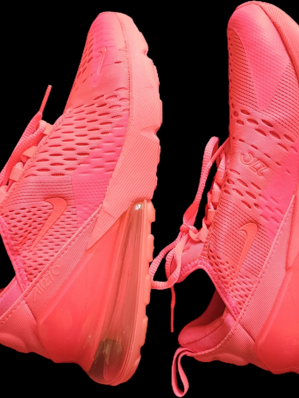 Nike Air Max 270 Neon Pink Sneaker Shoe Sz 8 - Picture 8 of 11
